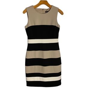 Tommy Hilfiger Colorblock Tri-Tone Sleeveless Dress /Formal / Office / 4 / Small